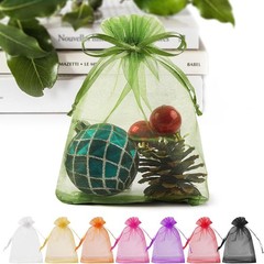 Elegant Green Organza Bags 4×6 – 50 Pack Drawstring Pouches for Any Occasion
