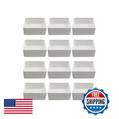 10 Strawberry Street Whittier 1 Oz Square Sauce Dish Set Of 12 White Wtr-35Sq12