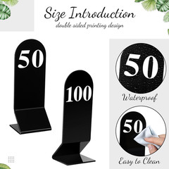 100 Pcs Acrylic Table Numbers 1-100 Double Sided Table Number Cards Wedding Tabl