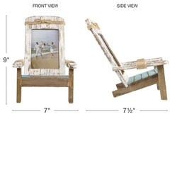 EXCELLO GLOBAL PRODUCTS Beach Chair Photo Frame: Holds 4×6 Vertical Photo. Ru…