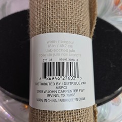 Ashland 10′ Long Natural Burlap Table Runner Outdoor Tight Weave Jute Burlap