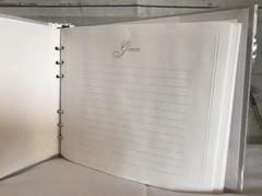 Hallmark Stories Wedding Guest Signature Book 35 Pages- New White Satin Roses