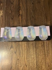 Bridal Party Etched Stemless Wine Glasses – Maid of Honor and Bridesmaid Gifts