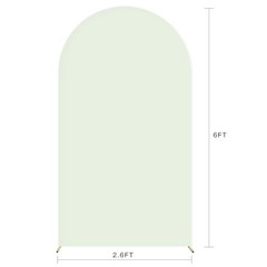 6FT Arch Backdrop Cover Fitted Spandex Backdrop Stand Cover Stretchy 6 Ft Sage
