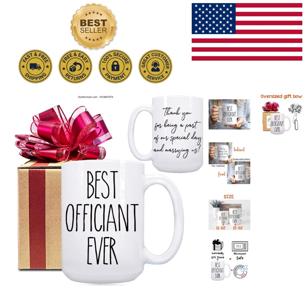 Memorable Thank You Mug for Officiants – Dishwasher Safe & Durable Design