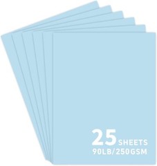 25Sheets Light Blue Cardstock Paper, 8.5 x 11 Card stock for