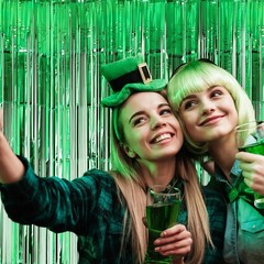 3 Pack Green Foil Fringe Backdrop Curtain 3.3ft*6.6ft Streamers Curtain for P…