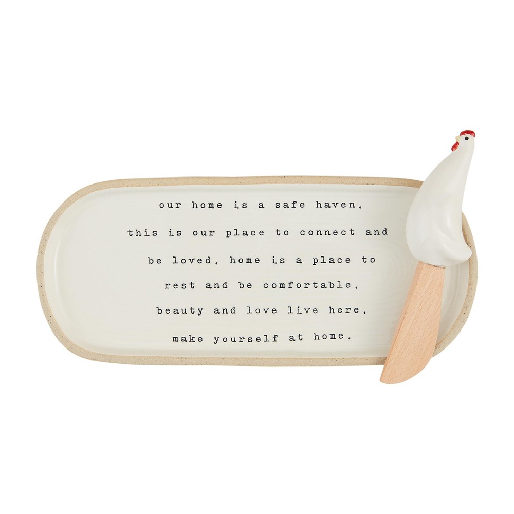 Mud Pie Our Home Everything Plate Set Plate 4 X 9 5 1/2 42200150H