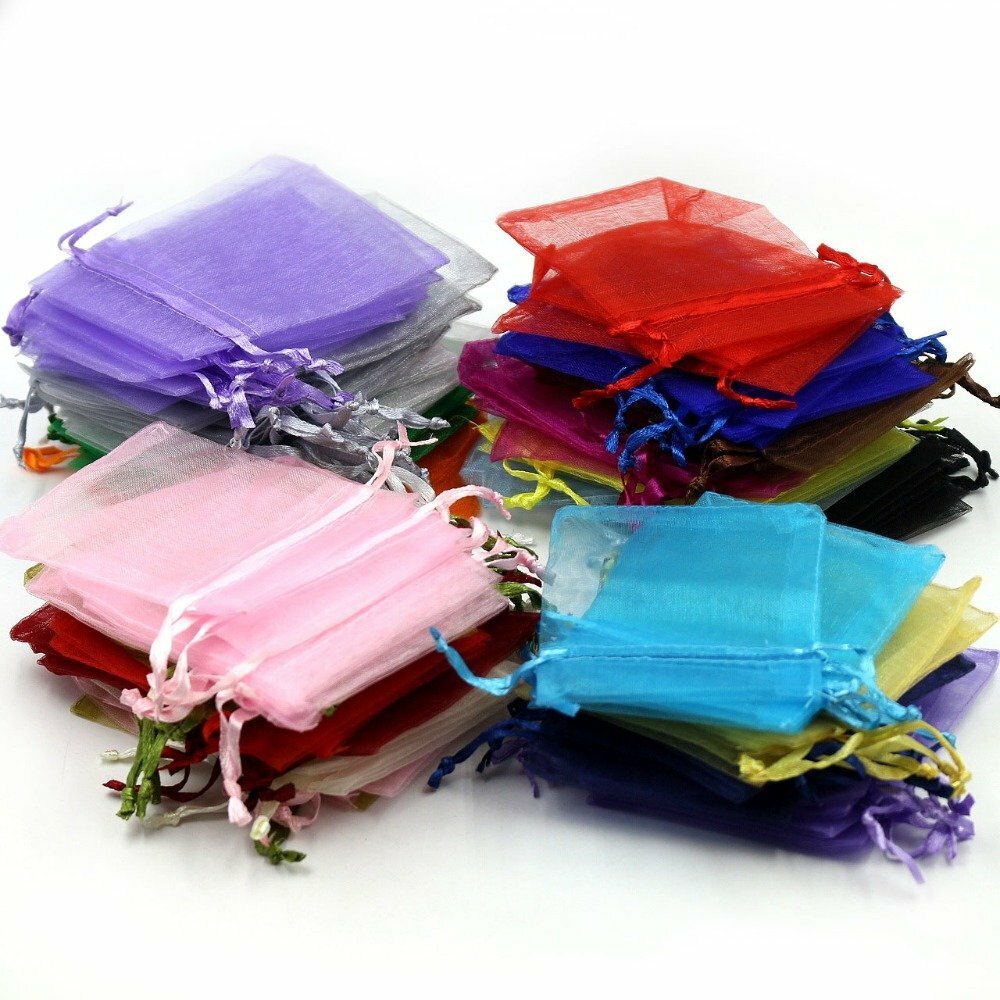 100 Pcs Mixed Colors Candy Bags Wedding Party Gift Packaging Pouch Wrap Bags New