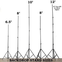 12 ft x 12 ft BLACK Photography Large Backdrop Stand Kit Photo Background Party