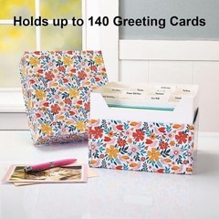 Greeting Card Organizer Box 7″ X 9″ X 9-1/2″ with 12 Dividers – Store 140+ Cards