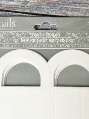 Details Favor Boxes 12pk White Gift Treat Bags Wedding Party Lot of 10