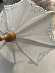 Miniature Umbrella Imperial Elegance Wood/Cotton Set Of 12 Shower Wedding Decor