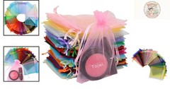 Versatile 50pcs Satin Drawstring Organza Bags – Perfect for Parties & Weddings