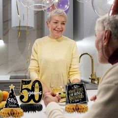 9 Pieces 50th Birthday Decorations Centerpieces for Tables