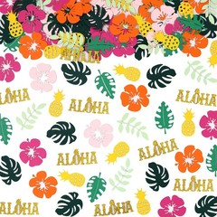 200 Pcs Hawaiian Luau Confetti Aloha Table Decorations Multicolor Party Set