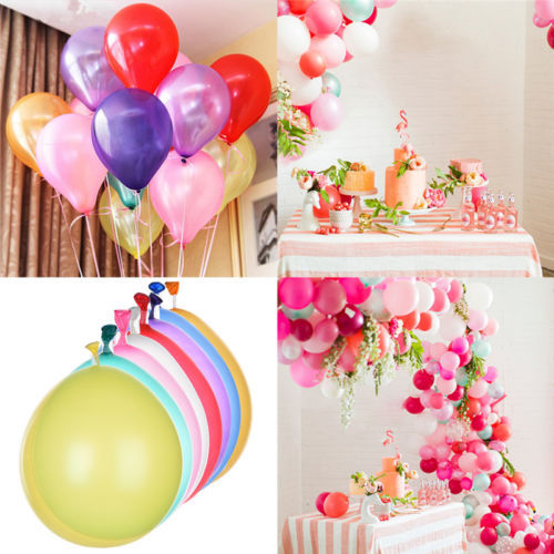 10″ INCH 100 PCS Birthday Wedding Baby Shower Party Pearl Latex Balloons baloons