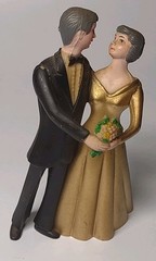 Wedding 50th Topper Bride Gold Dress Groom Black Tuxedo 1980 Bakery Crafts Ohio