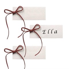 50 PCS Name Place Cards Table Setting Blank Wedding Ribbon 1.57 x 3.54 Inch Red