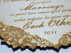 Custom Wedding Plaque – «Perfect Marriage Is Two Imperfect People»