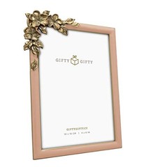 Vintage Pink Thin Boarder Floral Photo Frame / 4×6 In | For Vertical and