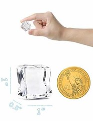 Clear Fake Ice Cubes, 100 PCS 1.0″ Plastic Ice Cubes Acrylic Clear Ice Rock D…