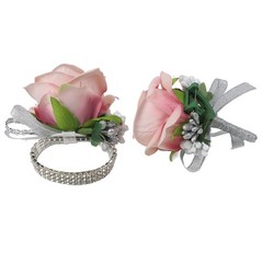 Charming Floral Wristlets for Brides Grooms and Bridesmaids at Weddings