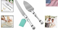Serrated Blade Cake Server Set – Ideal for Weddings, Birthdays, and Parties