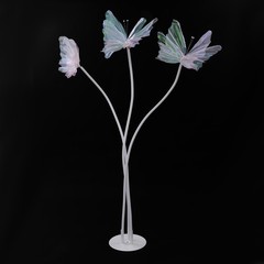 2Pcs Artificial Butterflie Decoration with Standing Base Realistic Wedding Decor