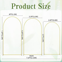 Gold Metal Wedding Arch Stand Set of 3 – Perfect for Parties & Events