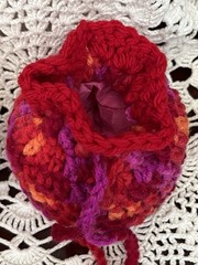 2 Crochet Drawstring Bags Wedding Party Favor Pouch Jewelry Gift Coin Dice Bags