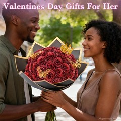 Waipfaru Glitter Roses Bouquet, DIY Fake Flowers Birthday 36pcs, Red