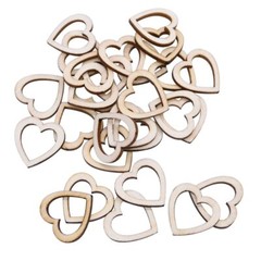 Wooden Mini Hearts/Stars/Round Wedding Table Spread Decor DIY Ornaments
