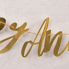 10 feet Gold Metallic Happy Anniversary Paper Hanging Party GARLAND Events Home