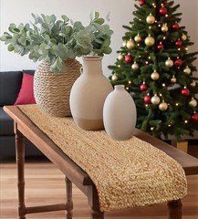 MDS Pack of 1 Handwoven Rectangle Jute Braided Table Runner 13 x 36 Inch, 100…