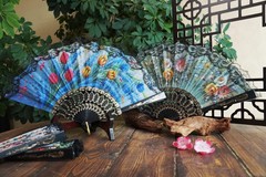 4 Pieces Folding Hand Fans Church Wedding Gift, Party Favors, DIY Decoration Gif