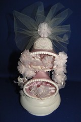New Vintage Wilton «Chapel Bells » Wedding Cake Top, Lilac satin bell, 103-2411