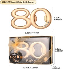 50Pieces 80 Bottle Opener Gifts For 80Th Birthday Party Favors 80Th Anniversary