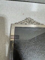 Wedding Invitation Holder / Feet Silver Plate Mirrors Tray Ballard Wall Art VTG