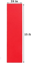 Red Carpet Runner for Party, 2 x 15 ft, Non-Woven Polyester Fabric Aisle Runn…
