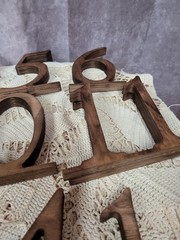 Rustic Wood Table Numbers 1-15 Freestanding Wedding Event Table Markers