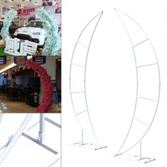 2 Piece Wedding Backdrop Crescent Moon Arch Stand Party Venue Wrought Iron Frame