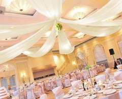Ivory Ceiling Drapes for Wedding – 5ftx30ft Drapes for Wedding Arch – Sheer C…