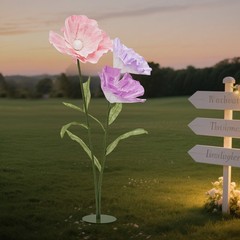 3 Heads Giant Artificial Flowers Wedding Artificial Flower Decoration Stand 29cm
