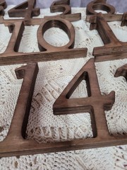 Rustic Wood Table Numbers 1-15 Freestanding Wedding Event Table Markers