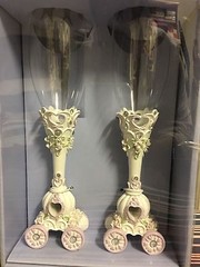 Blue, Purple And Pink Wedding Flutes