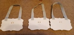 LOT OF 5 Wedding Signs, and Well wishes box, Wood- White/light brown