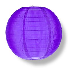 20″ Dark Purple Nylon Lantern, Even Ribbing, Durable, Hanging Decoration