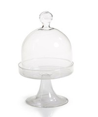 12 Miniature Plastic Clear Acrylic Cake Holder with Dome 2″ x 2.5″ party favors