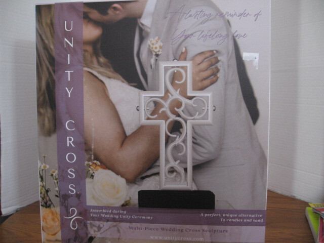 The Unity Cross Pearlescent Wedding Centerpiece Christian Limited Edition NIB
